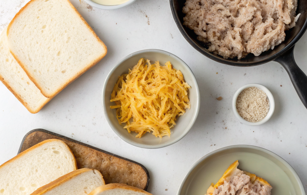 How to Prepare Tuna Melt Sandwich with CheeseIngredients
