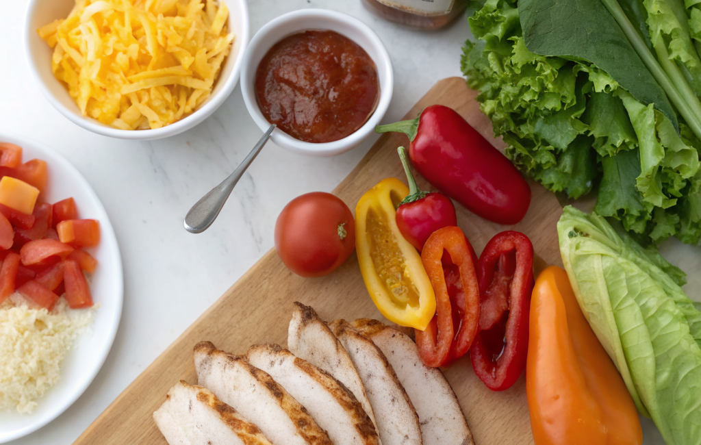 How to Make a Spicy Chicken Wrap SandwichIngredients