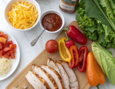 How to Make a Spicy Chicken Wrap SandwichIngredients