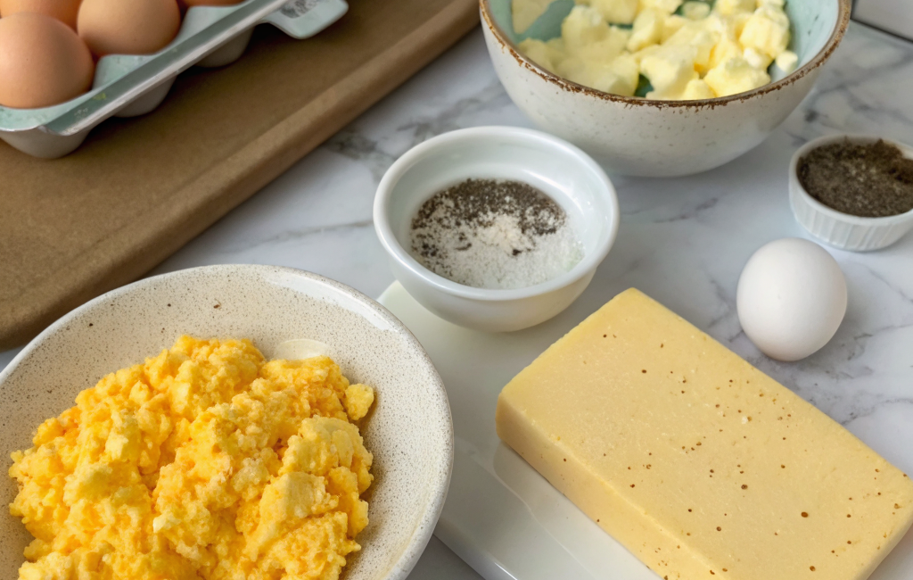 How to Cook Scrambled Eggs with CheeseIngredients