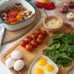 How to Prepare Baked Eggs with VegetablesIngredients