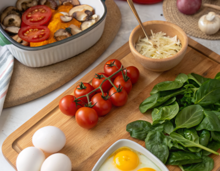 How to Prepare Baked Eggs with VegetablesIngredients