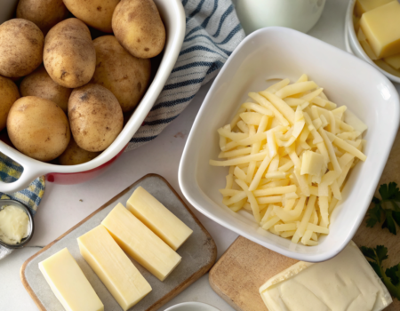 How to Cook Cheesy Potato Bake EasilyIngredients