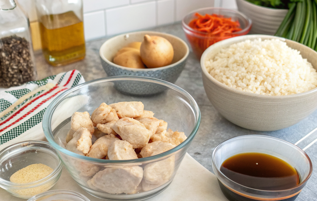 How to Cook Sweet Chili Chicken with RiceIngredients