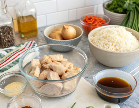 How to Cook Sweet Chili Chicken with RiceIngredients