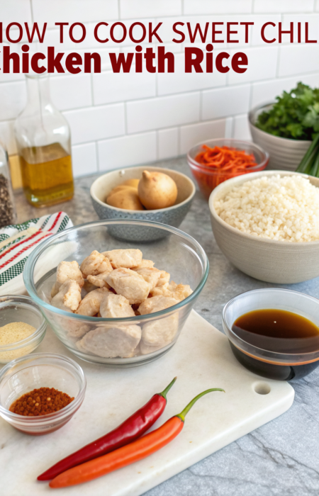 How to Cook Sweet Chili Chicken with RiceIngredients